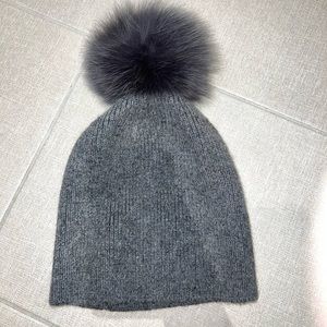 Grey Pom Pom beanie. Brand new